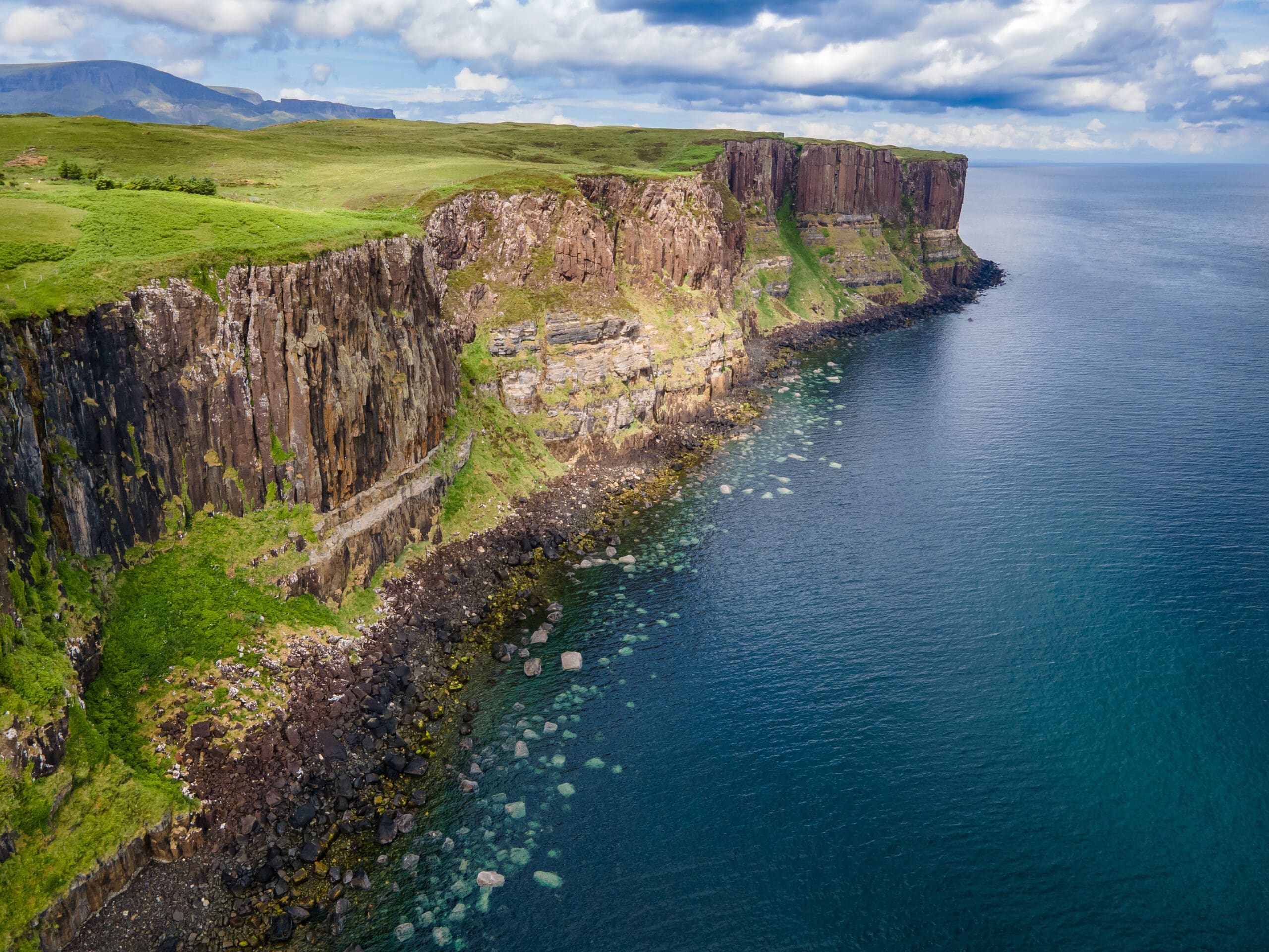 Views of Kilt rock cliffs, Scotland