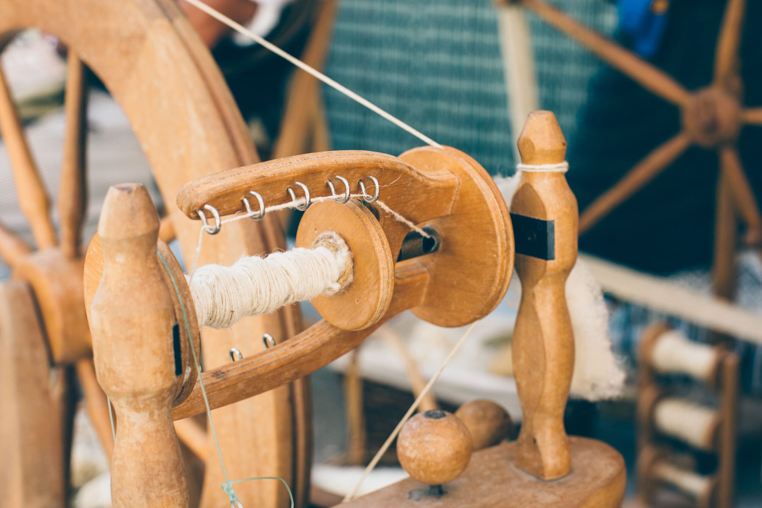 Vintage spinning wheel