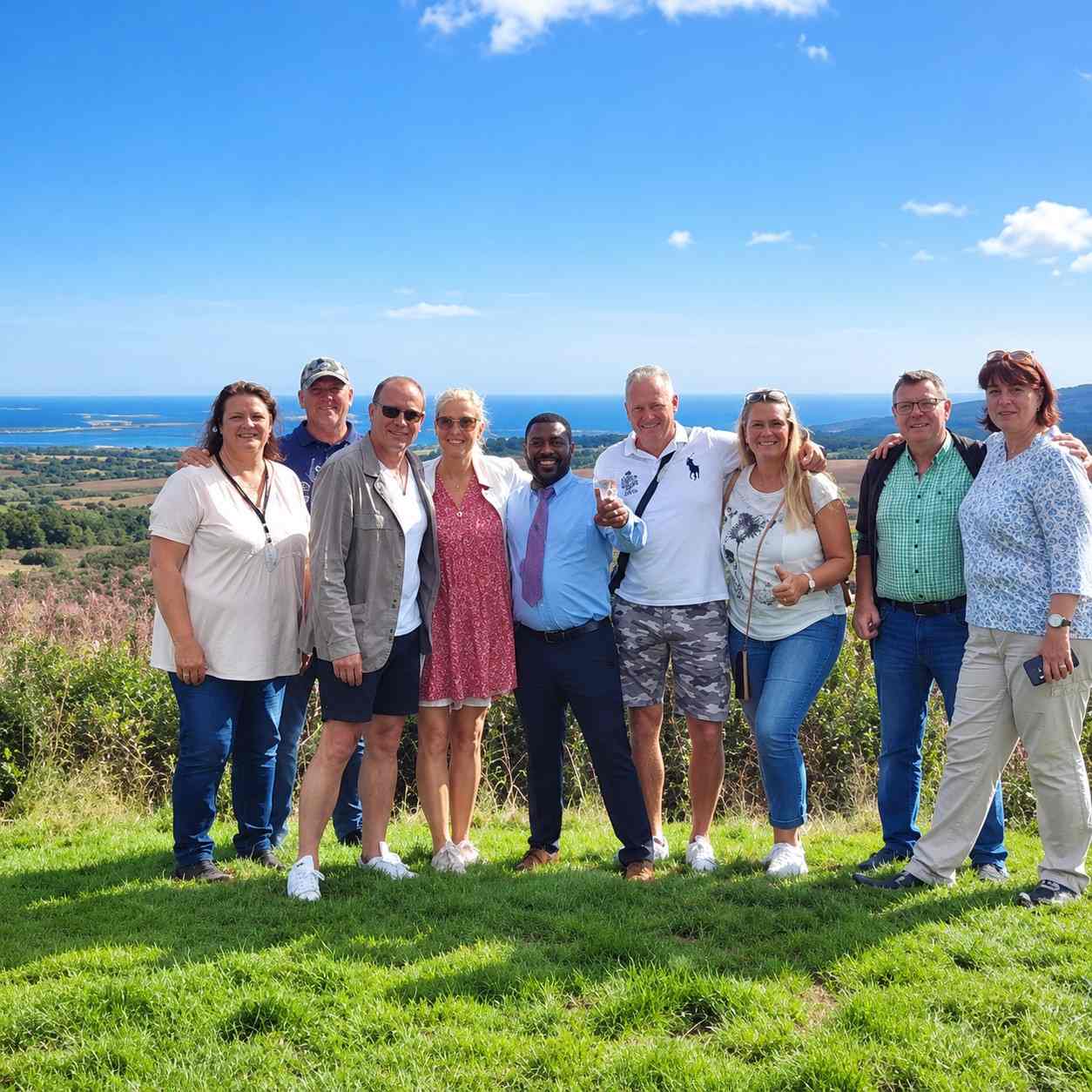 Friendly Highland Tours guests enjoying a relaxed day in the Scottish Highlands