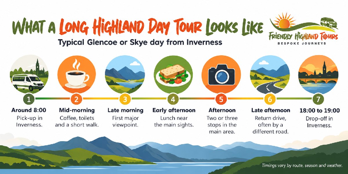 Highland day tour itinerary from Inverness